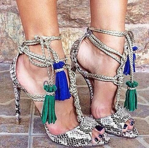  Leather Rope Strap Sandals- Sansa Costa