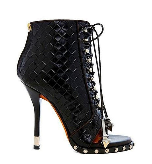 Roman Design Ankle High Heel Boots - Sansa Costa